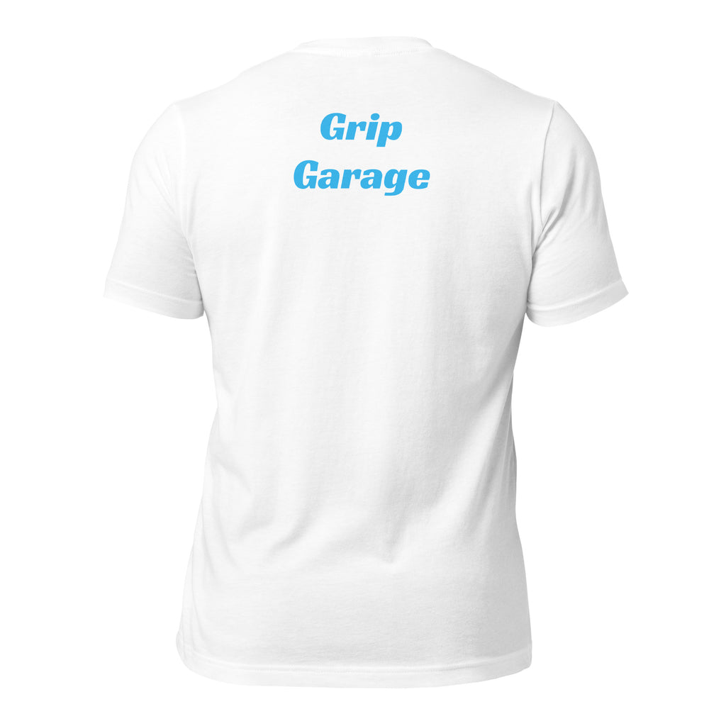 Grip Garage white blue black t-shirt 