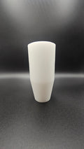 Black cylinder on a white background, shift knob, black, white, delrin, weighted, clean, tapered